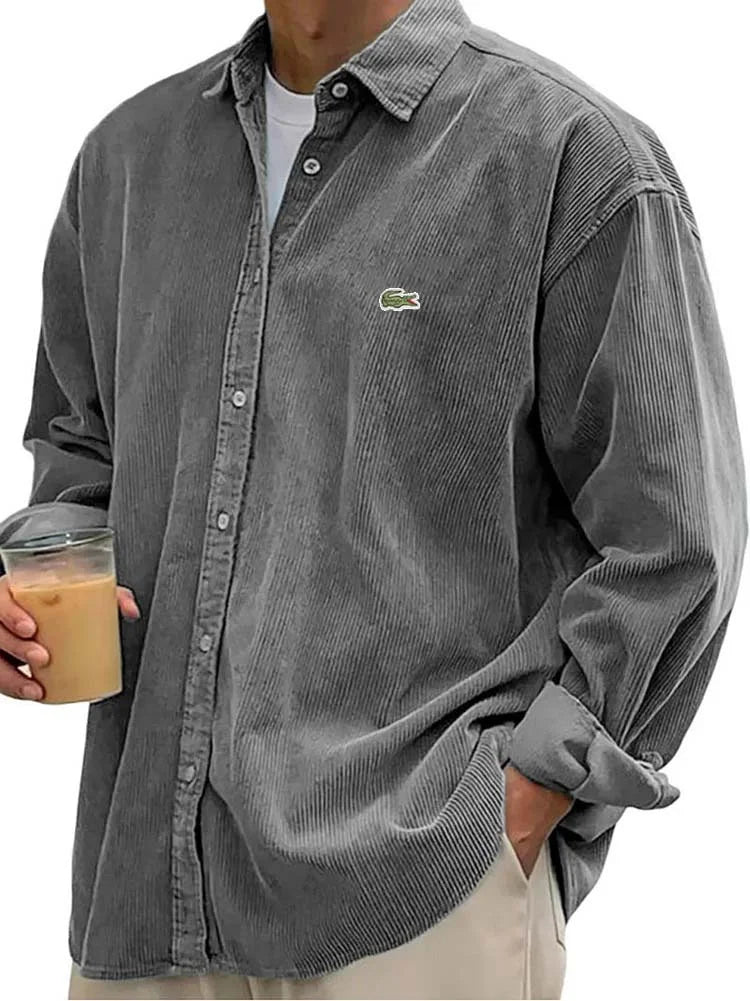 Fashionable and versatile men's corduroy shirt