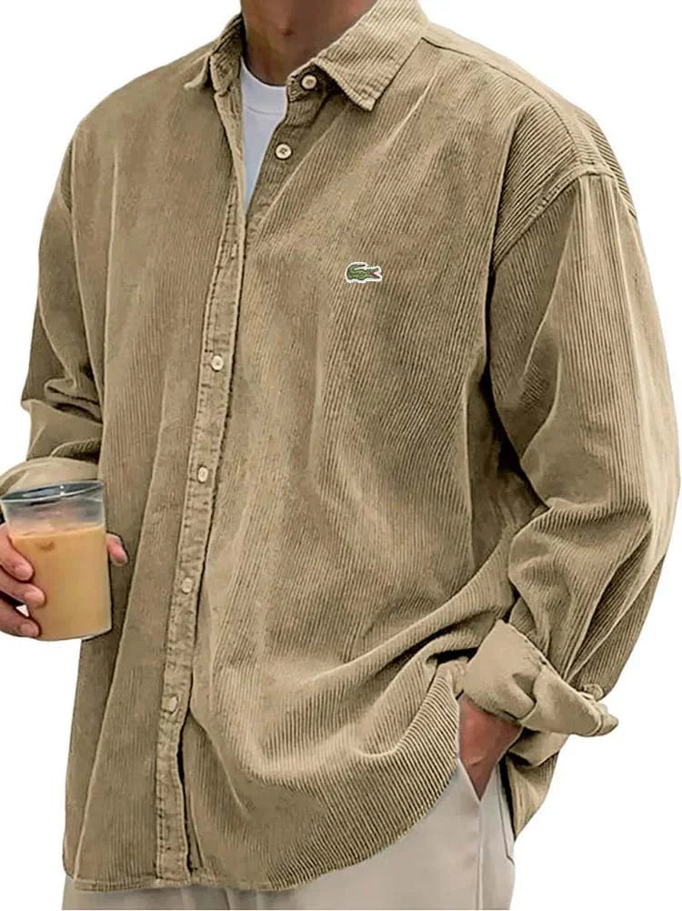 Fashionable and versatile men's corduroy shirt