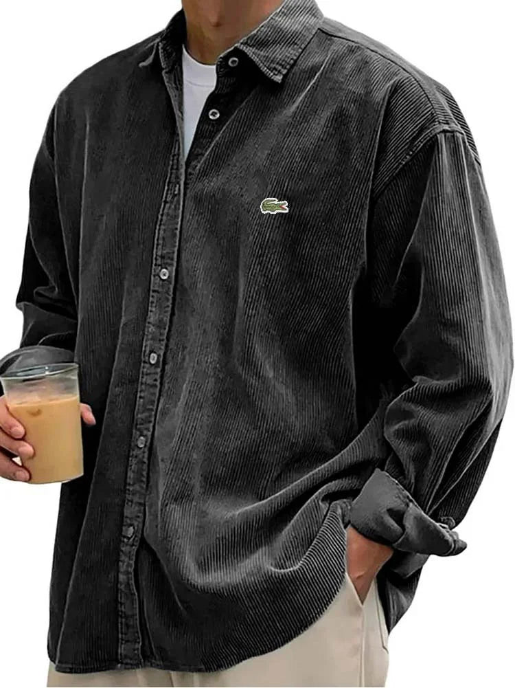 Fashionable and versatile men's corduroy shirt