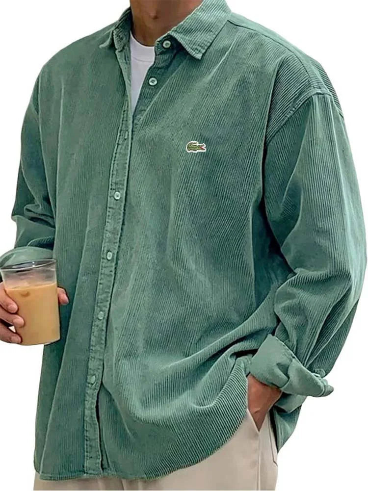 Fashionable and versatile men's corduroy shirt